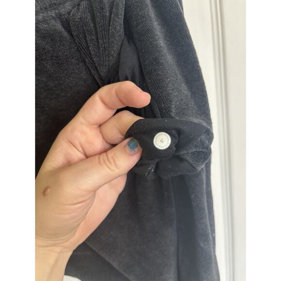 Lululemon Warm Down Jogger Velour Heathered Black Size 4 Sweatpants - Picture 5 of 6